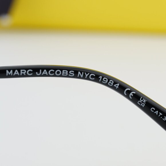 Marc Jacobs MARC 730/S 0RHL 9O Geometric Sunglasses - Black Gold\\Grey main image 11